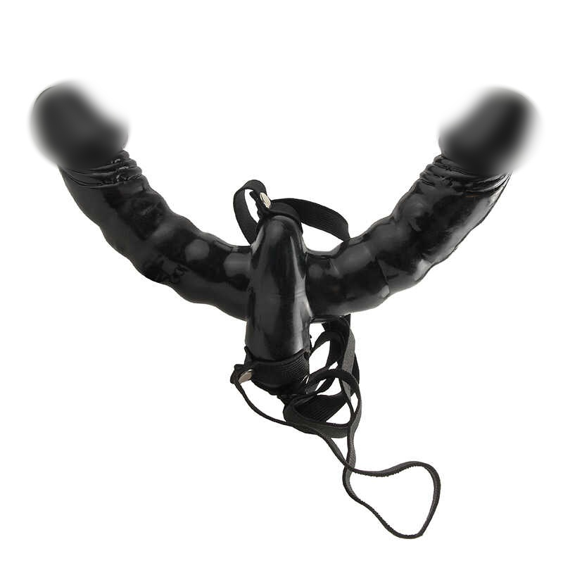 Страпон двойной с вибрацией &quot;Fetish&quot; черный 